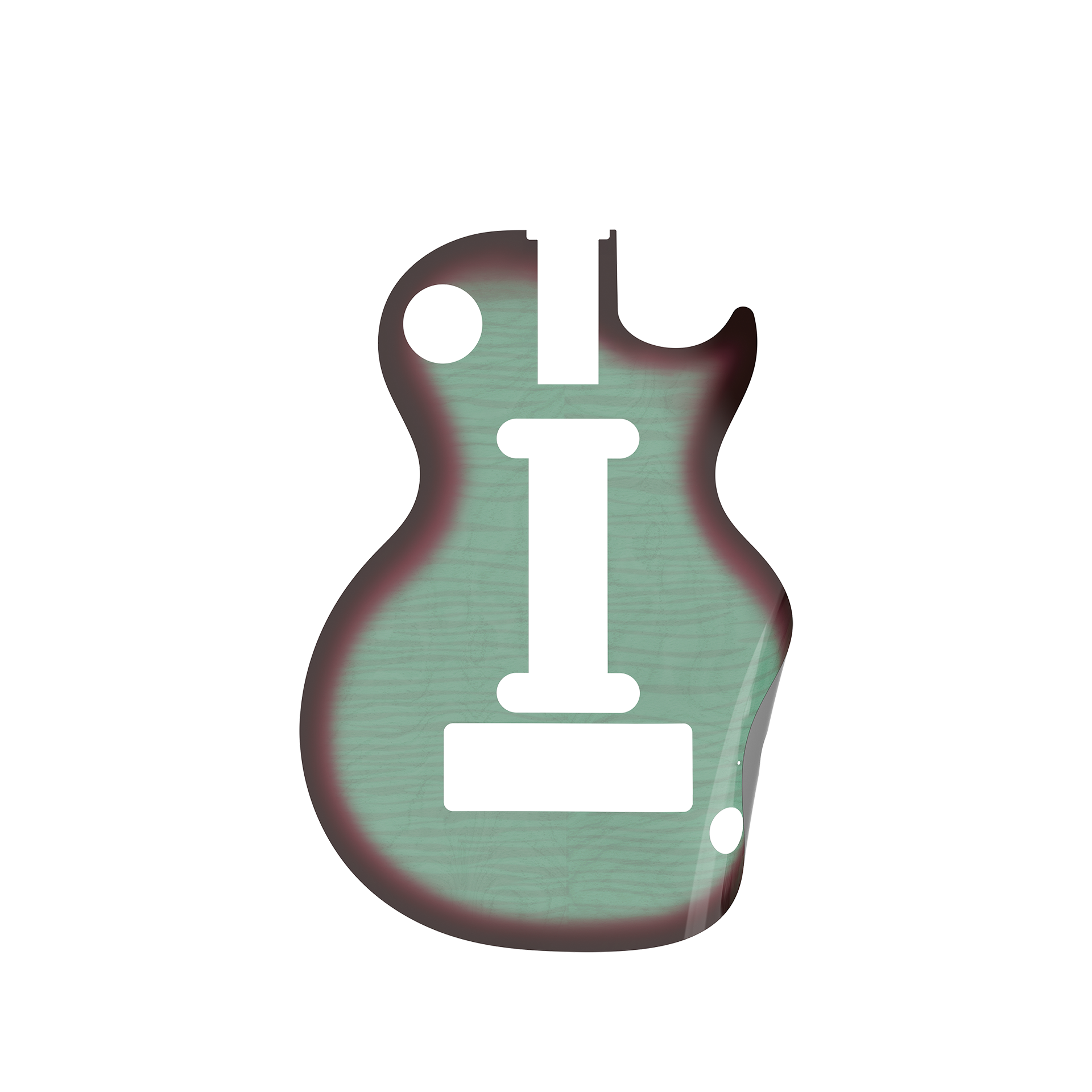 CRKD Gibson Les Paul Faceplate Skin Aqua Fade (Gloss)