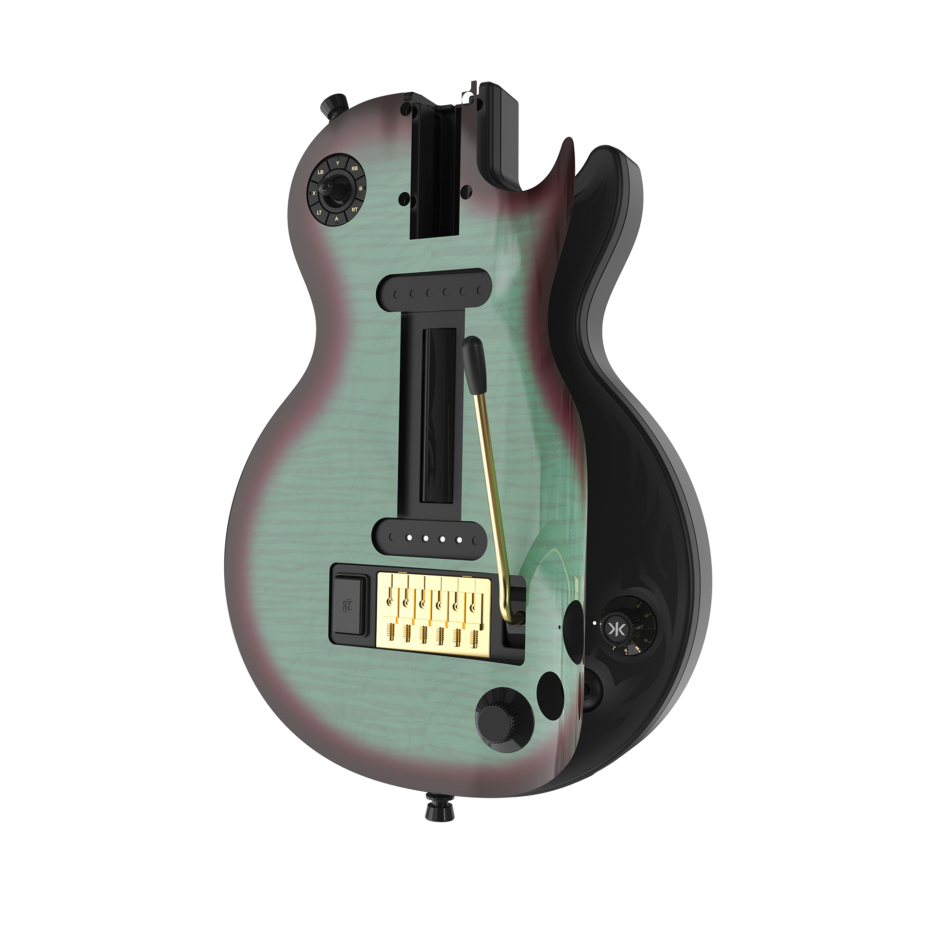 CRKD Gibson Les Paul Faceplate Skin Aqua Fade (Gloss)