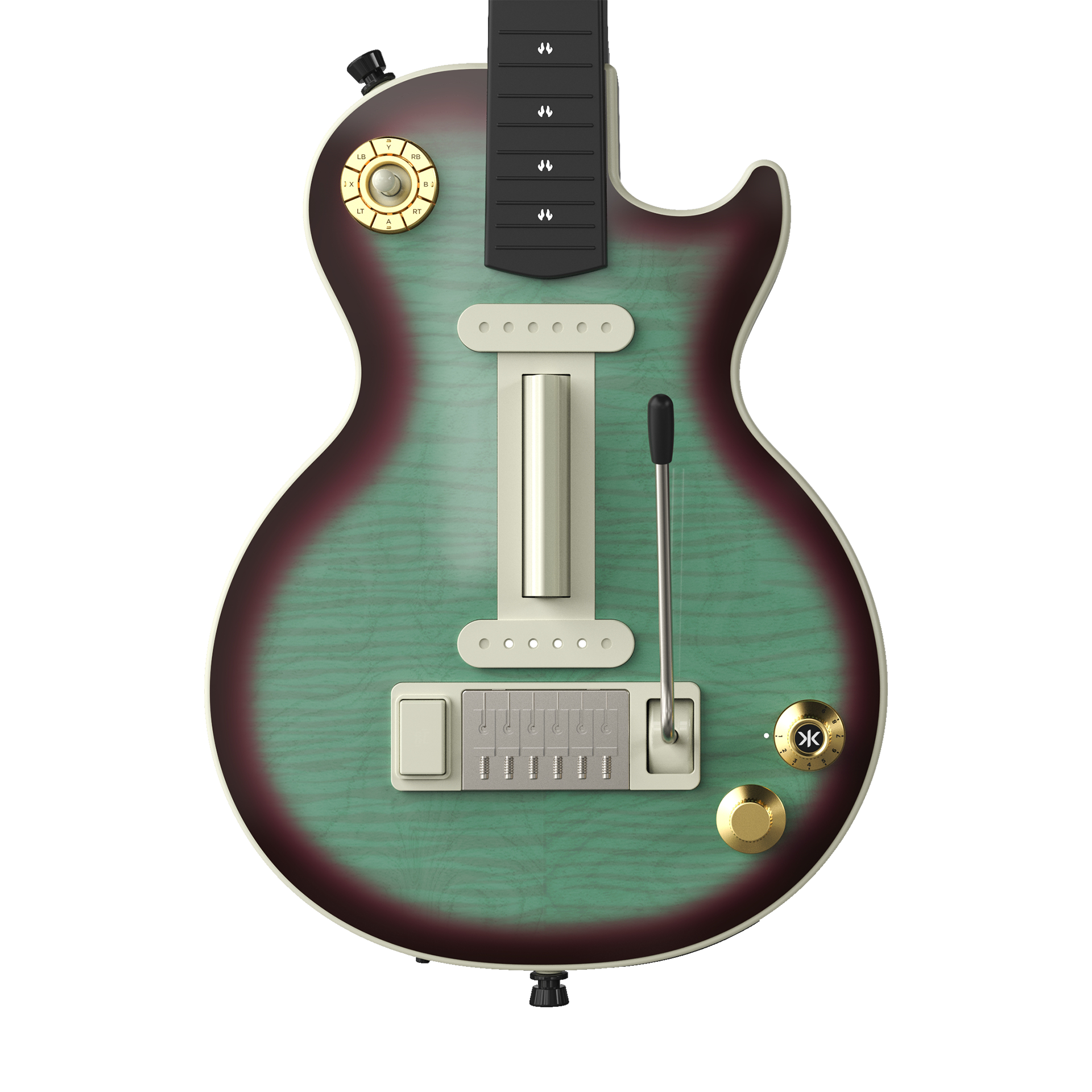 CRKD Gibson Les Paul Faceplate Skin Aqua Fade (Gloss)