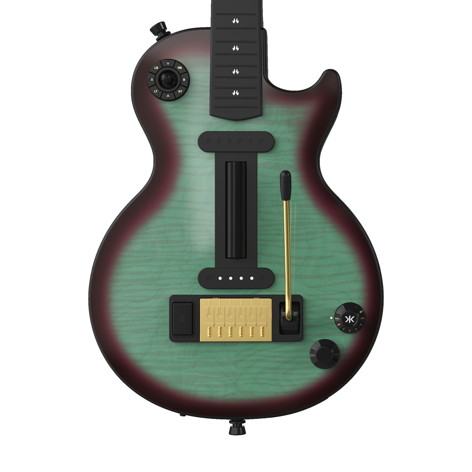 CRKD Gibson Les Paul Faceplate Skin Aqua Fade (Gloss)