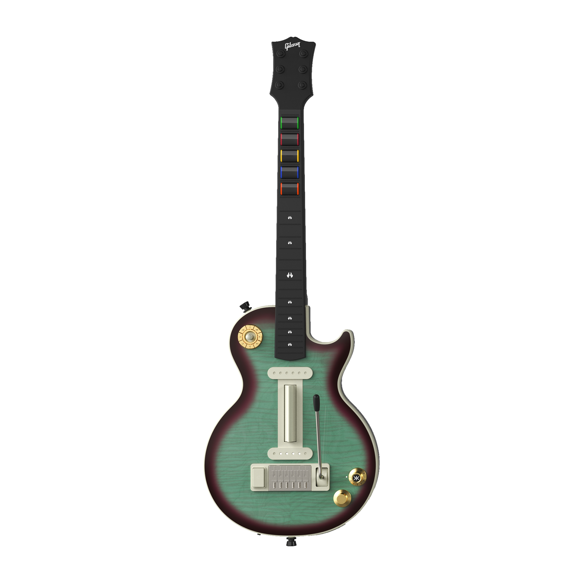 CRKD Gibson Les Paul Faceplate Skin Aqua Fade (Gloss)