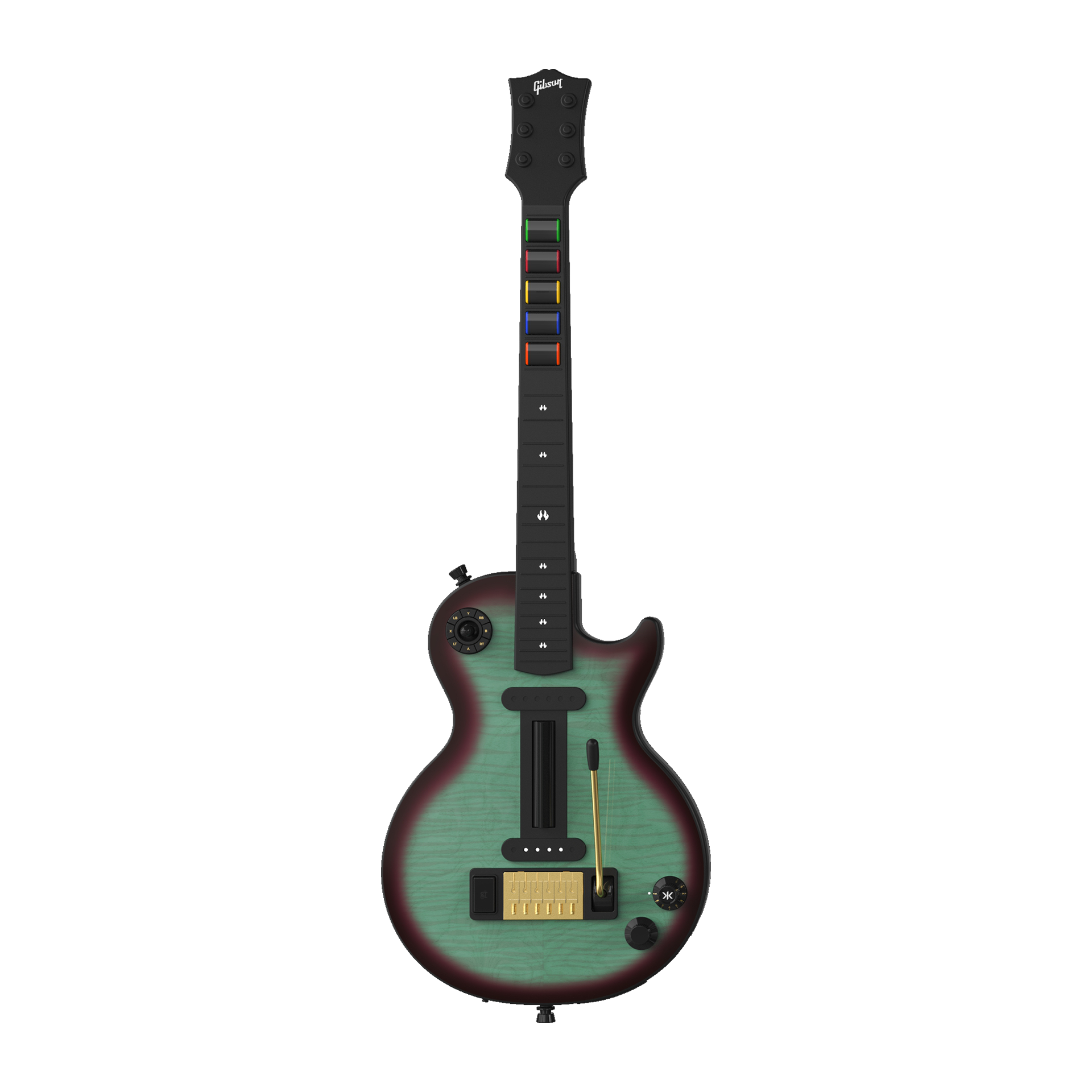 CRKD Gibson Les Paul Faceplate Skin Aqua Fade (Gloss)