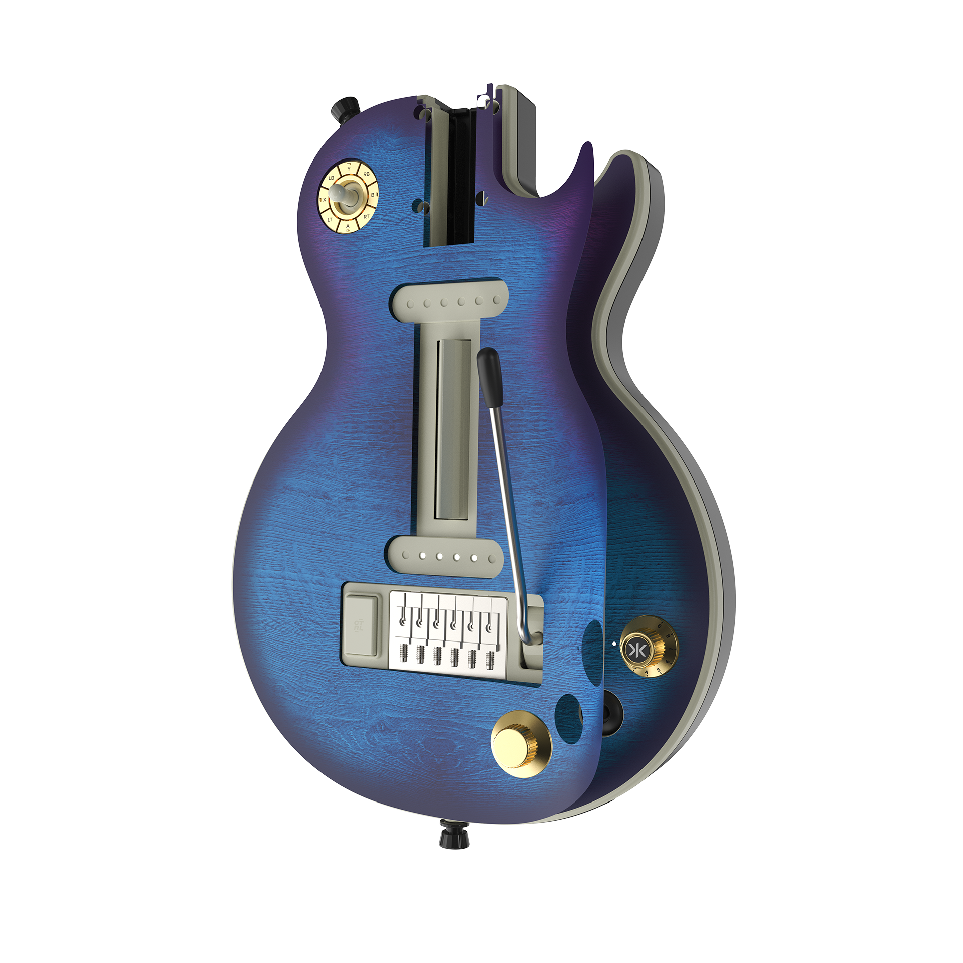 CRKD Gibson Les Paul Faceplate Skin Blueberry Burst (Matte)