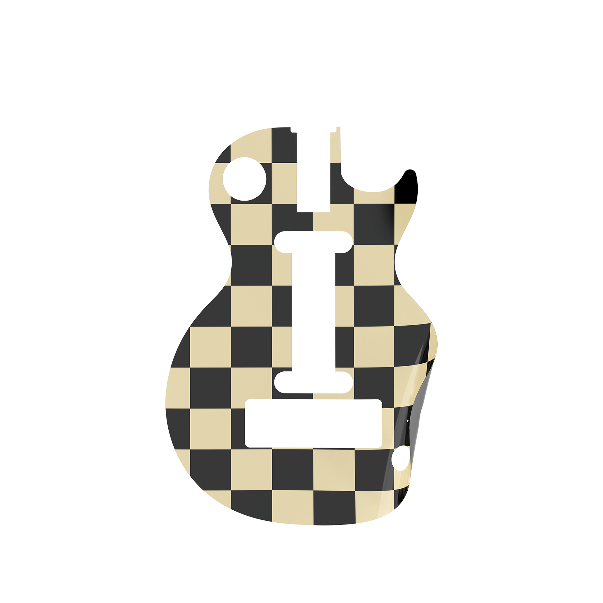 CRKD Gibson Les Paul Faceplate Skin Black Check (Gloss)