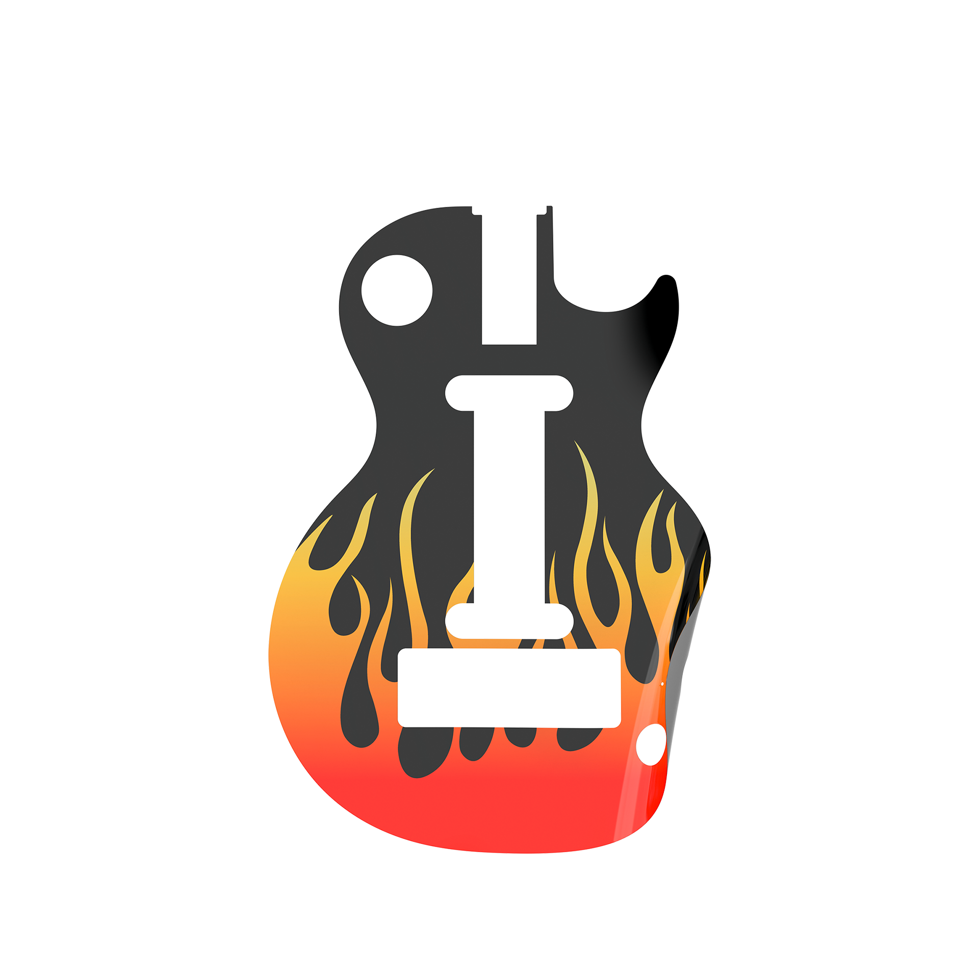 CRKD Gibson Les Paul Faceplate Skin Flames (Gloss)