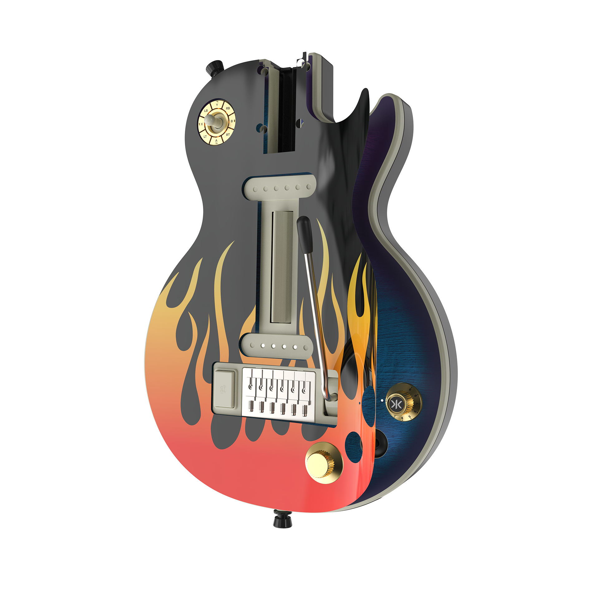 CRKD Gibson Les Paul Faceplate Skin Flames (Gloss)