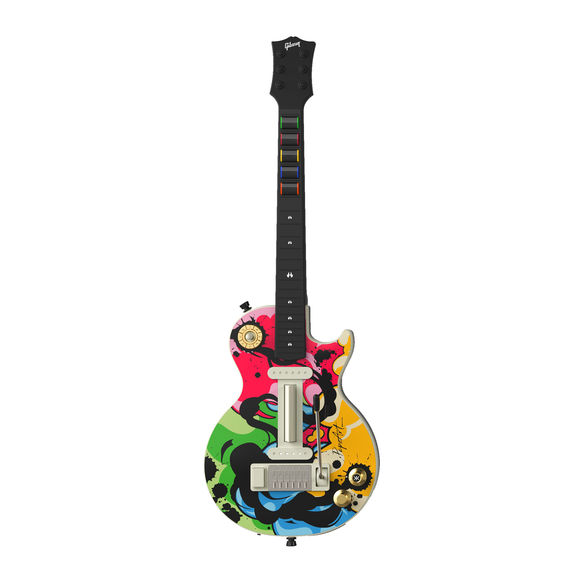 CRKD Gibson Les Paul Faceplate Skin Inked POPeArt (Gloss)
