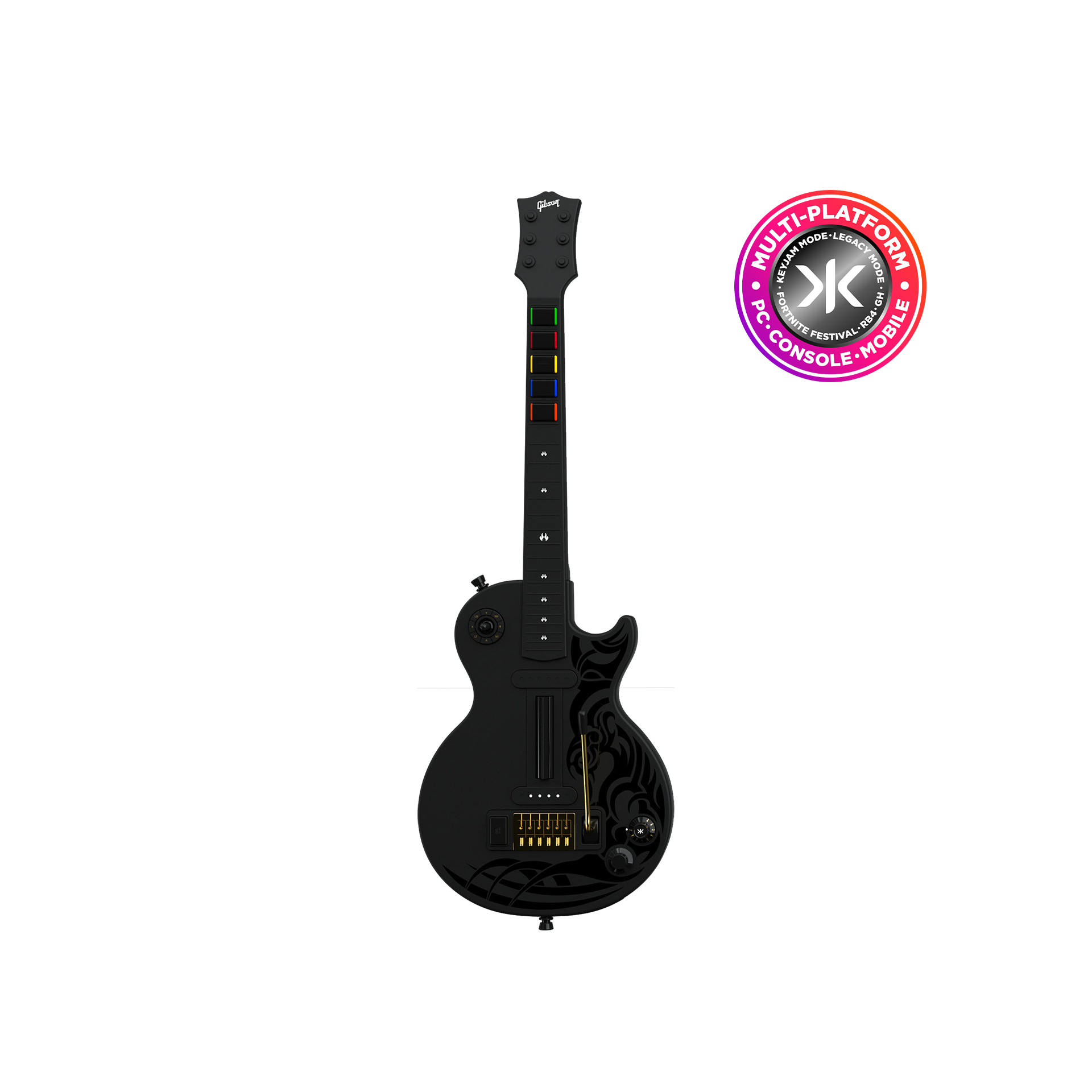 プロレス カード  ギデオン・ギダ Gibson Les Paul Black Tribal Encore Edition Guitar Controller (Multi-p