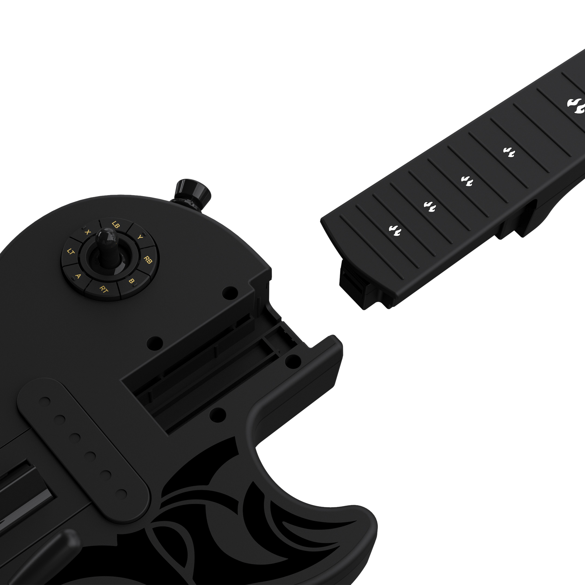 CRKD Gibson Les Paul Black Tribal Encore + Solo Neck + Faceplate Skin Bundle for Xbox Series X|S, Xbox One & PC