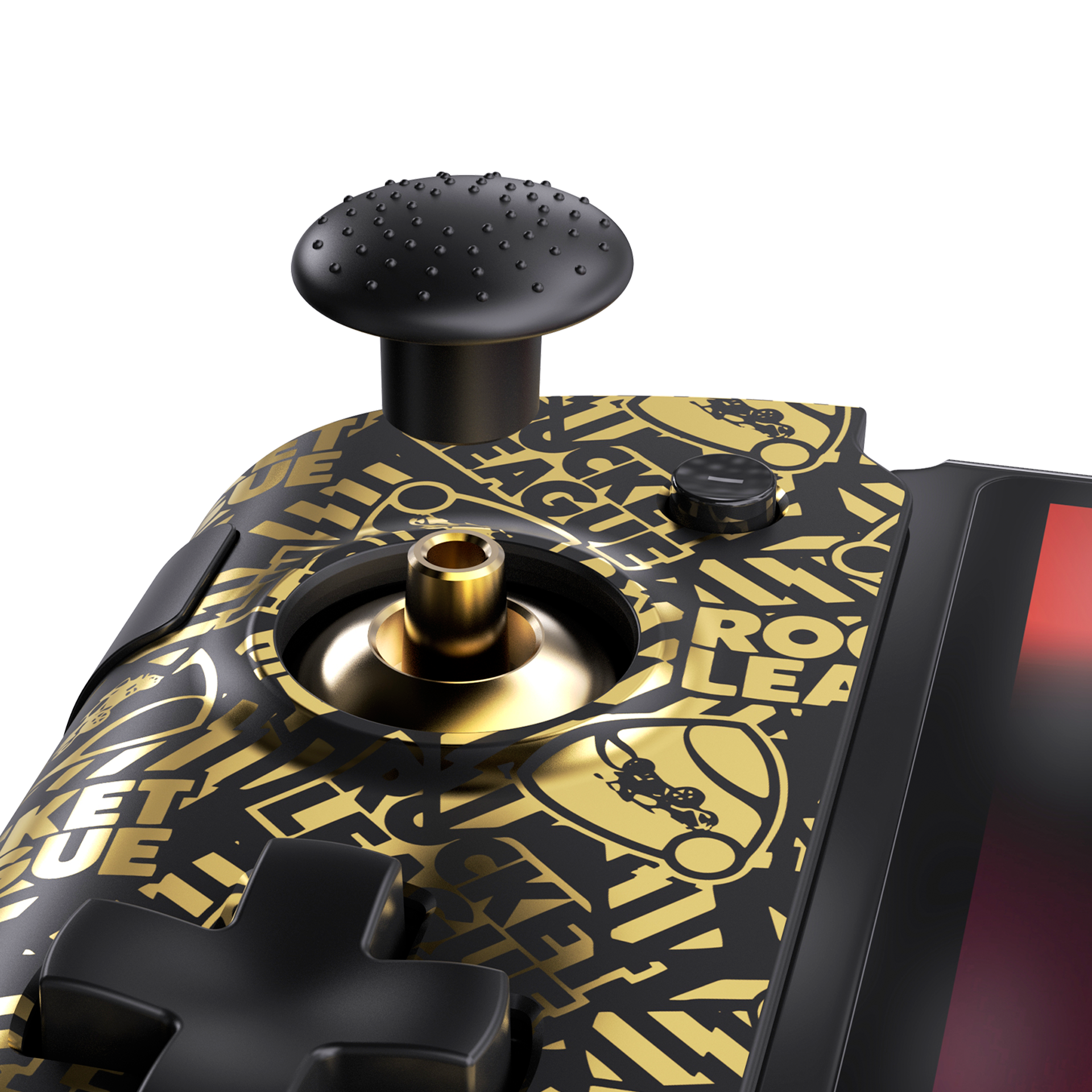 Nitro Deck+ Rocket League Gold Edition w/ Carry Case + HDMI Adapter + Stick Top 8 Pack Bundle