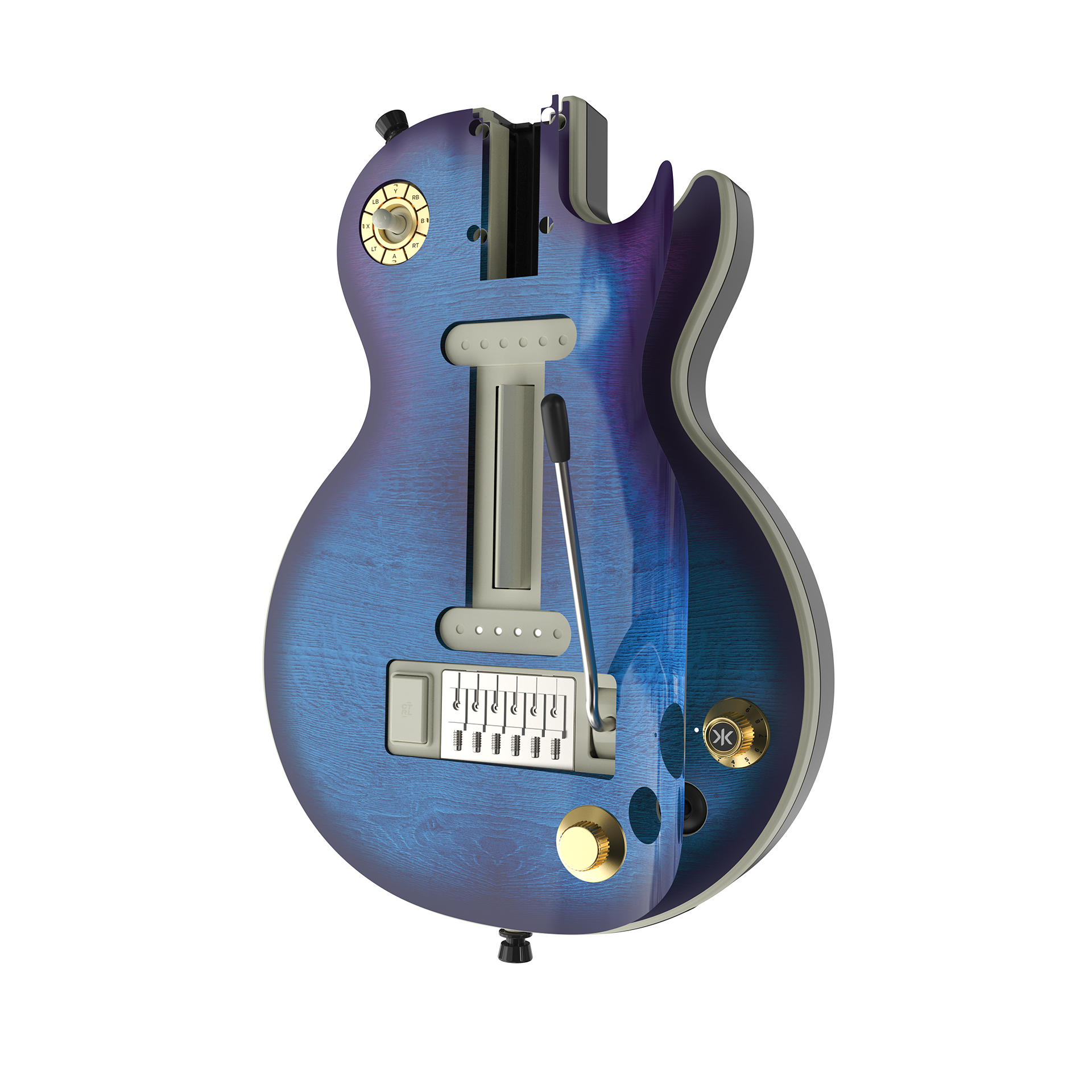 CRKD Gibson Les Paul Faceplate Skin Blueberry Burst (Gloss)