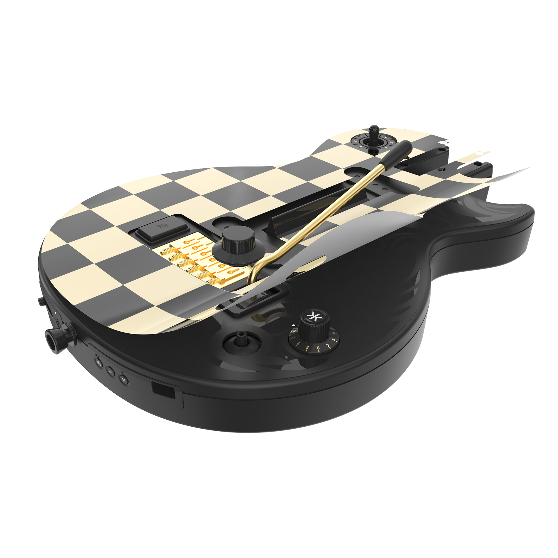 CRKD Gibson Les Paul Faceplate Skin Black Check (Gloss)