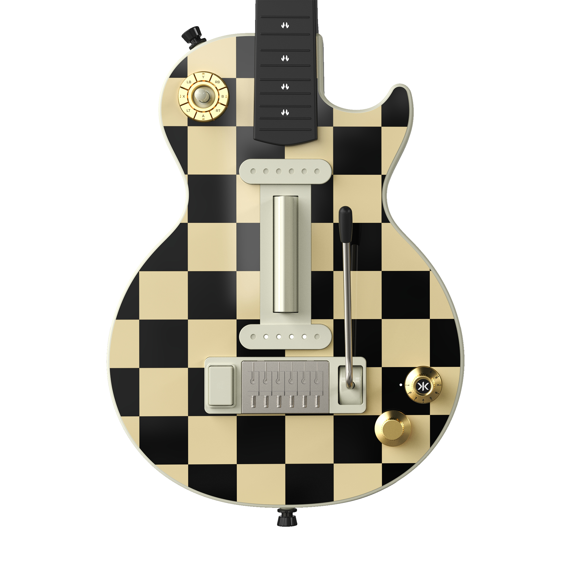 CRKD Gibson Les Paul Faceplate Skin Black Check (Gloss)