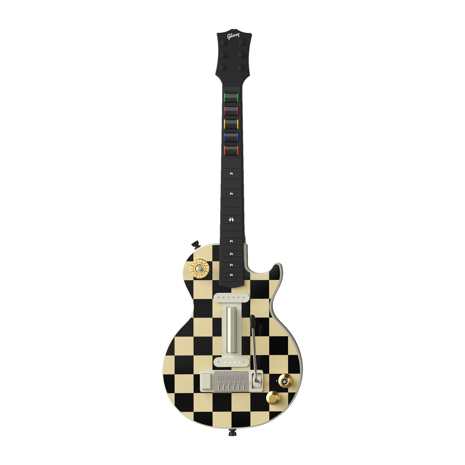 CRKD Gibson Les Paul Faceplate Skin Black Check (Gloss)