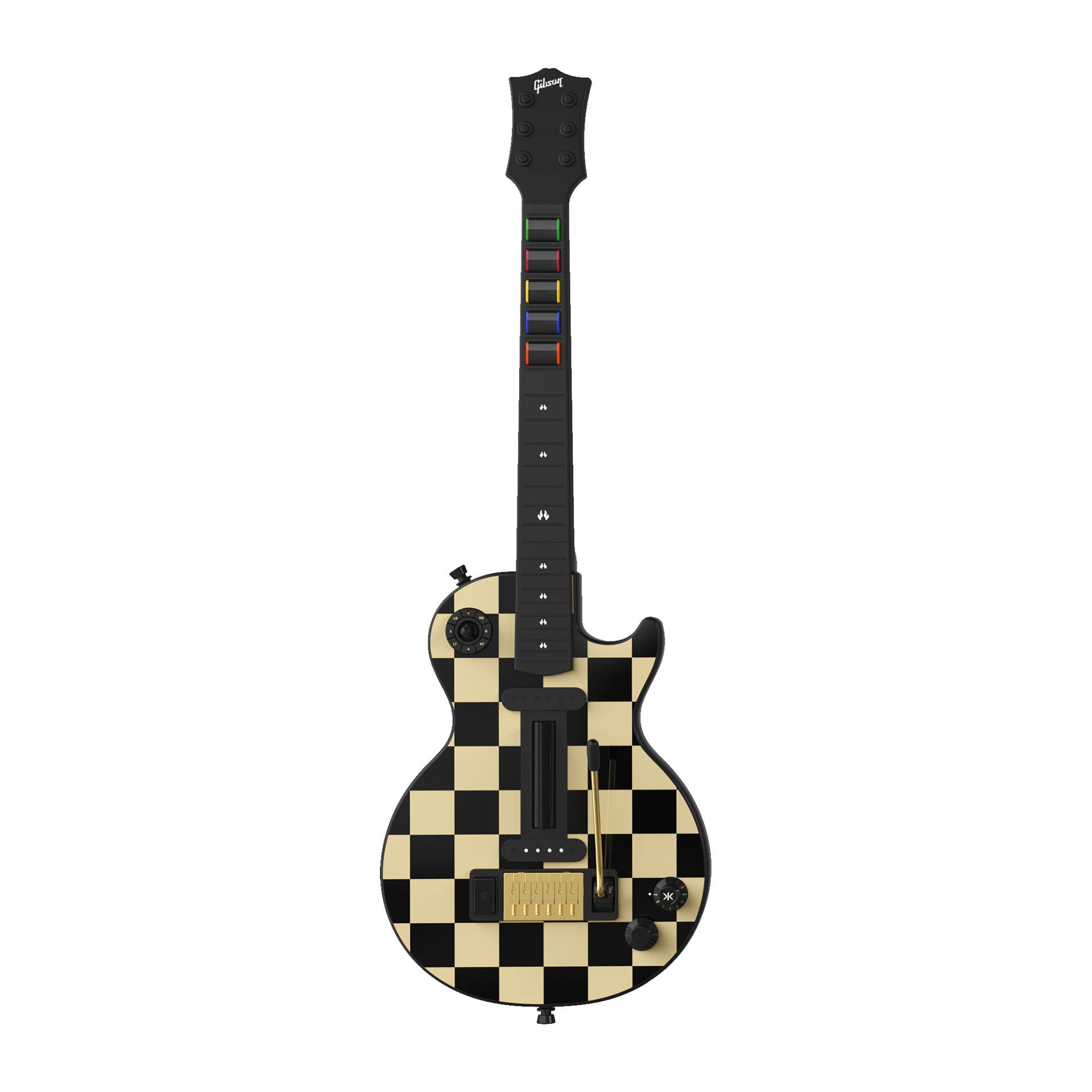 CRKD Gibson Les Paul Faceplate Skin Black Check (Gloss)