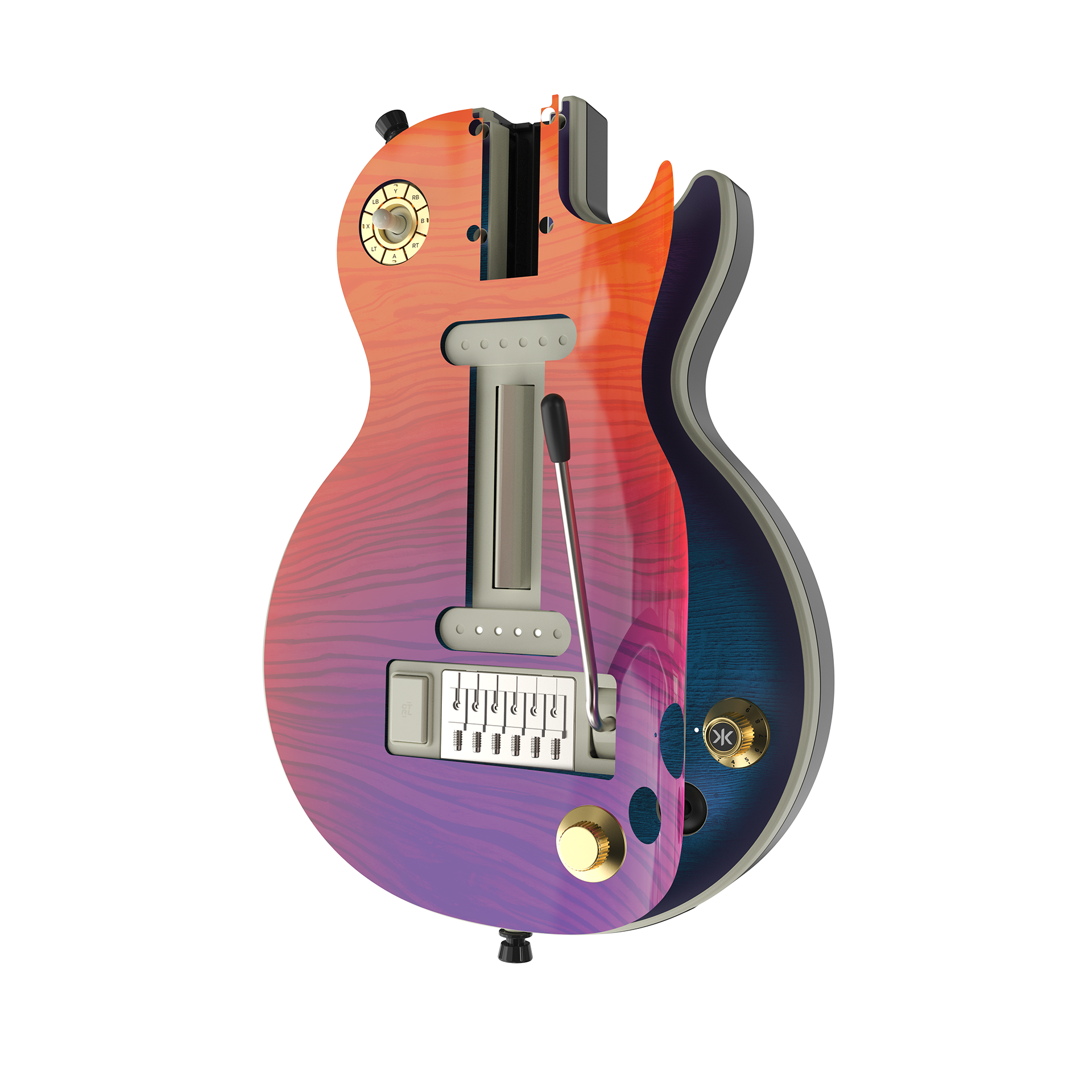 CRKD Gibson Les Paul Faceplate Skin CRKD Wood (Gloss)