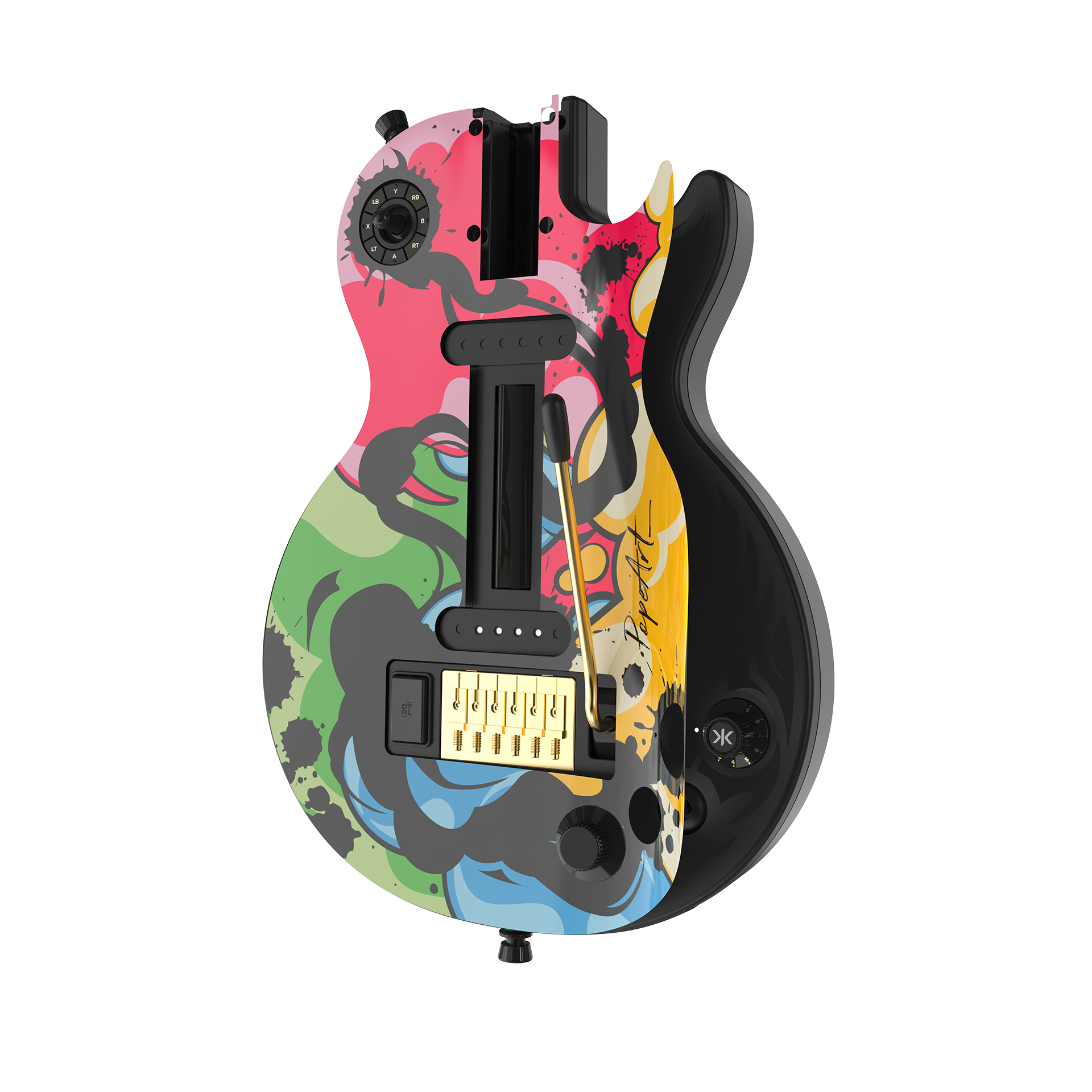 CRKD Gibson Les Paul Faceplate Skin Inked POPeArt (Gloss)