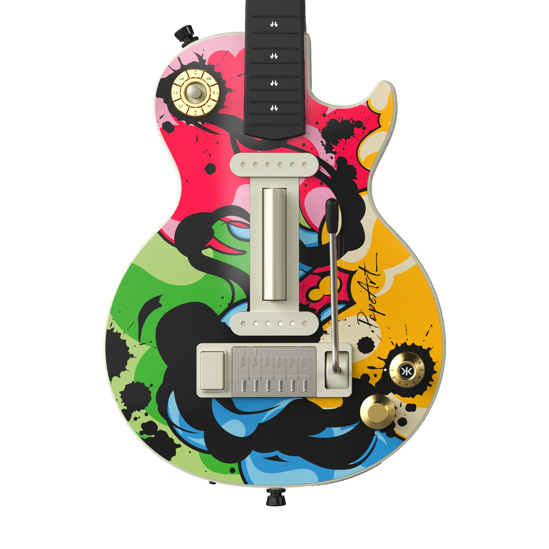 CRKD Gibson Les Paul Faceplate Skin Inked POPeArt (Gloss)