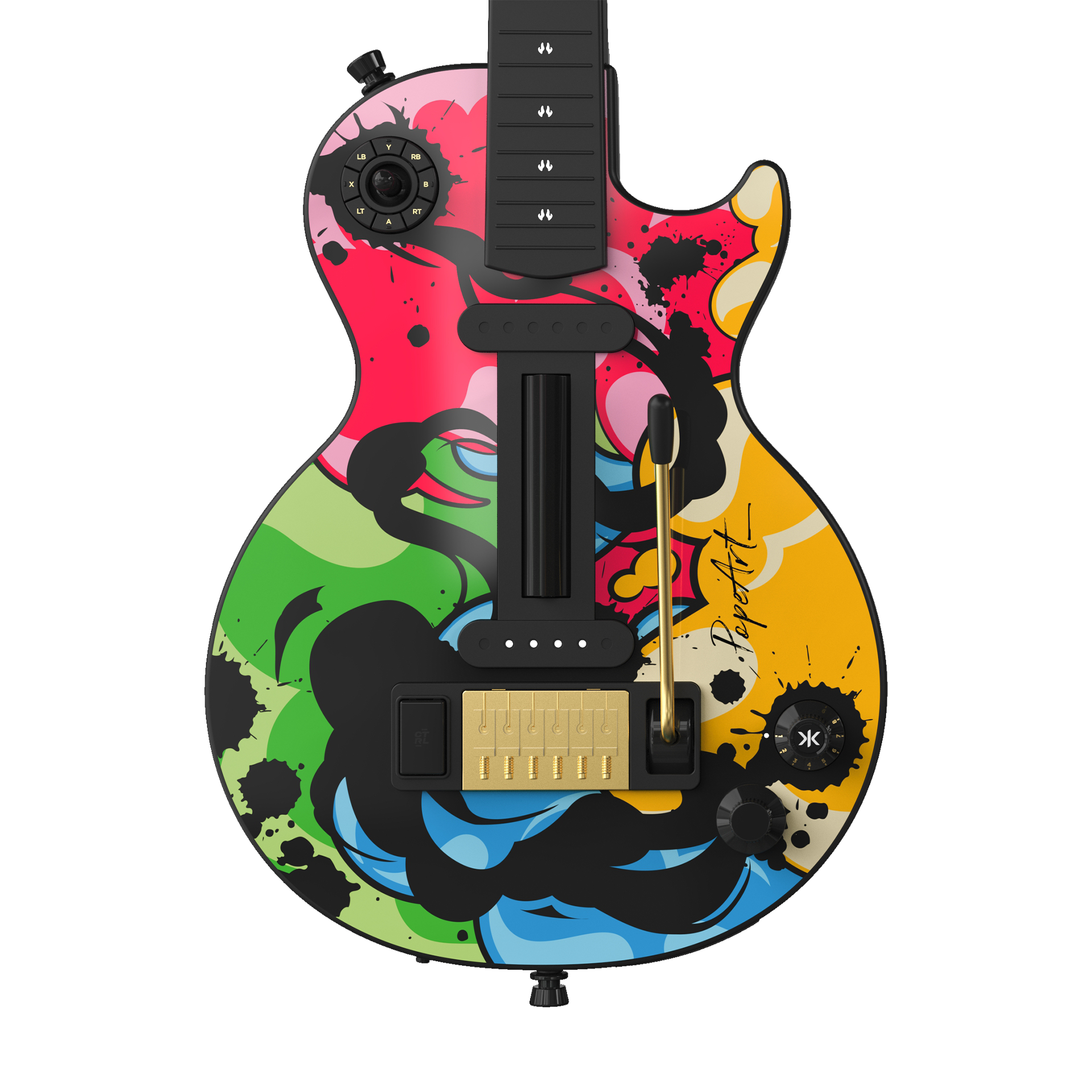 CRKD Gibson Les Paul Faceplate Skin Inked POPeArt (Gloss)