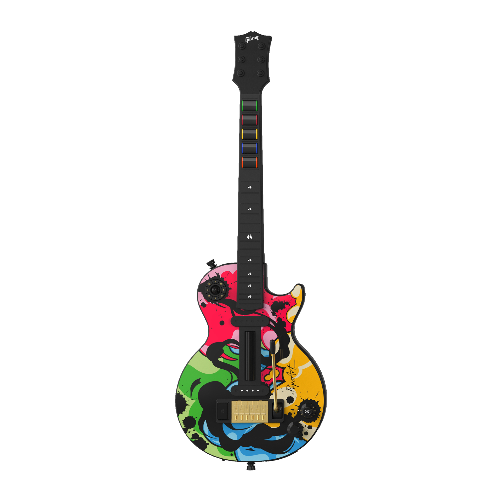 CRKD Gibson Les Paul Faceplate Skin Inked POPeArt (Gloss)