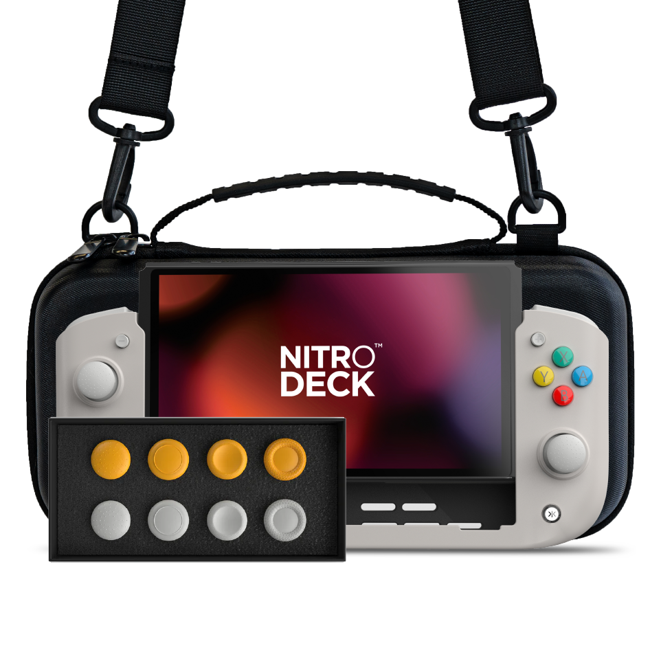 Nitro Deck Pal Grey Edition + Carry Case + Stick Top 8 Pack Bundle