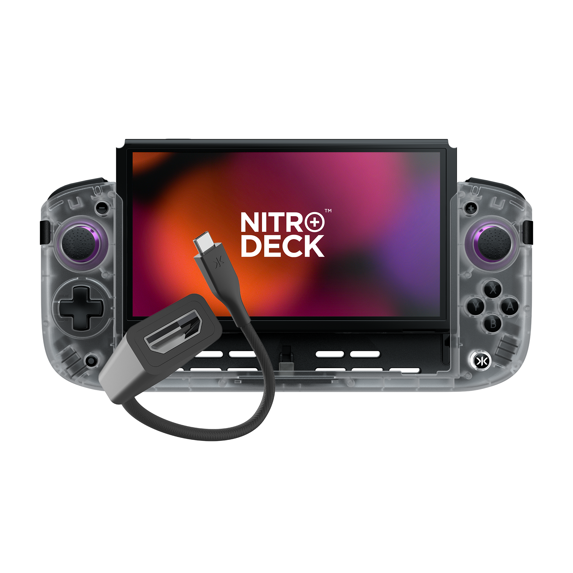 Nitro Deck+ Clear White with HDMI Adapter